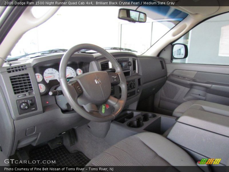Brilliant Black Crystal Pearl / Medium Slate Gray 2006 Dodge Ram 1500 Night Runner Quad Cab 4x4