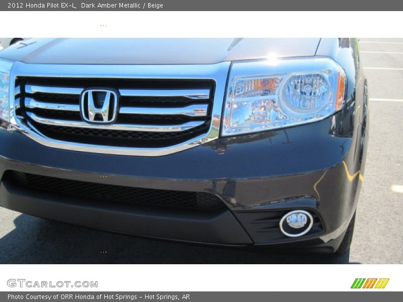 Dark Amber Metallic / Beige 2012 Honda Pilot EX-L