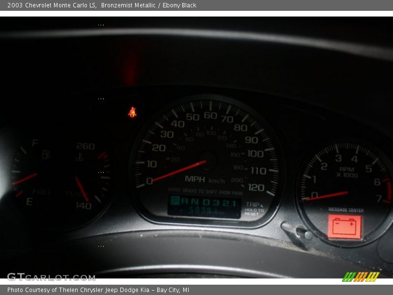 Bronzemist Metallic / Ebony Black 2003 Chevrolet Monte Carlo LS
