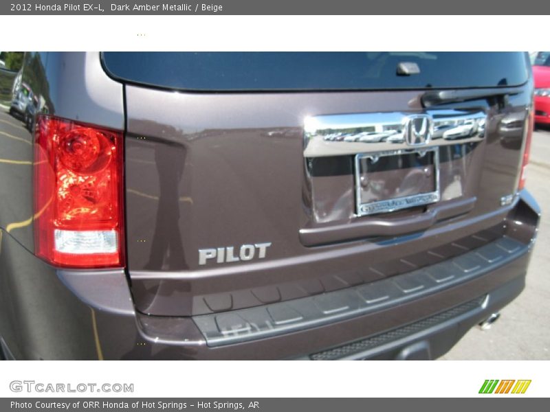 Dark Amber Metallic / Beige 2012 Honda Pilot EX-L