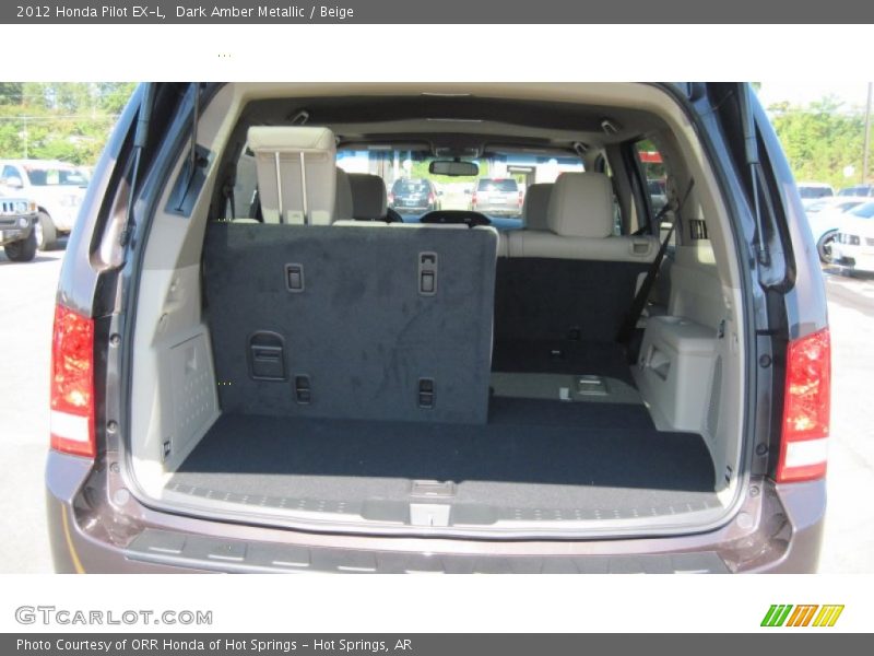 Dark Amber Metallic / Beige 2012 Honda Pilot EX-L