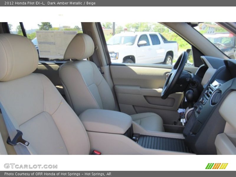 Dark Amber Metallic / Beige 2012 Honda Pilot EX-L
