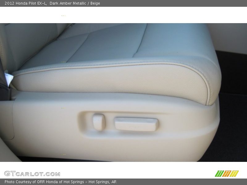 Dark Amber Metallic / Beige 2012 Honda Pilot EX-L