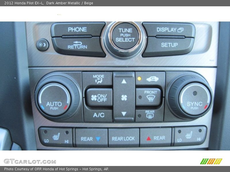 Dark Amber Metallic / Beige 2012 Honda Pilot EX-L