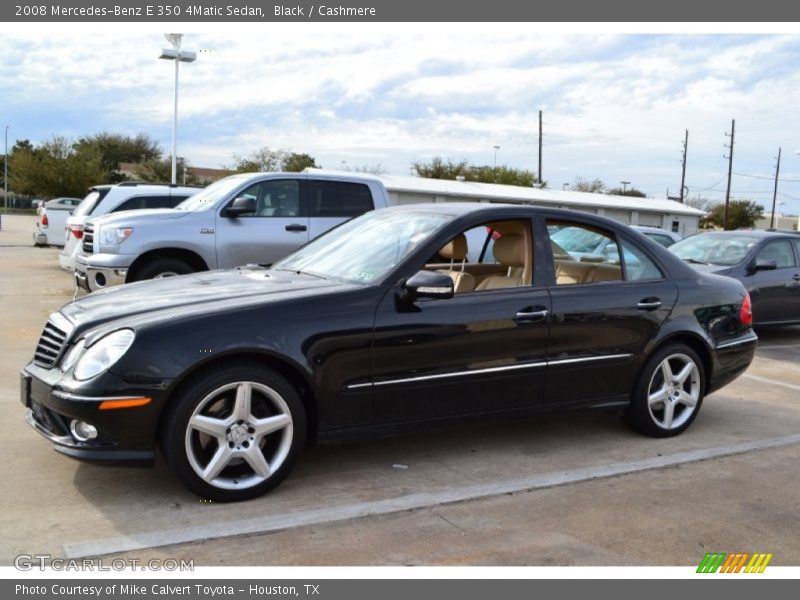 Black / Cashmere 2008 Mercedes-Benz E 350 4Matic Sedan