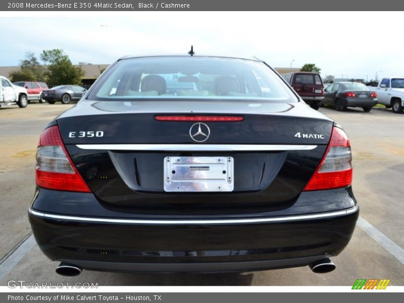 Black / Cashmere 2008 Mercedes-Benz E 350 4Matic Sedan