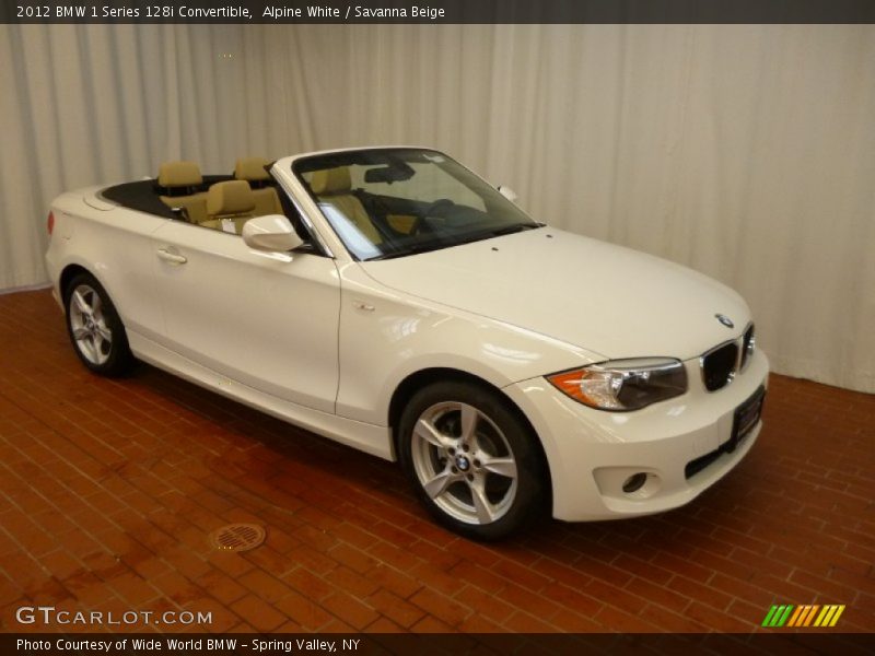 Alpine White / Savanna Beige 2012 BMW 1 Series 128i Convertible