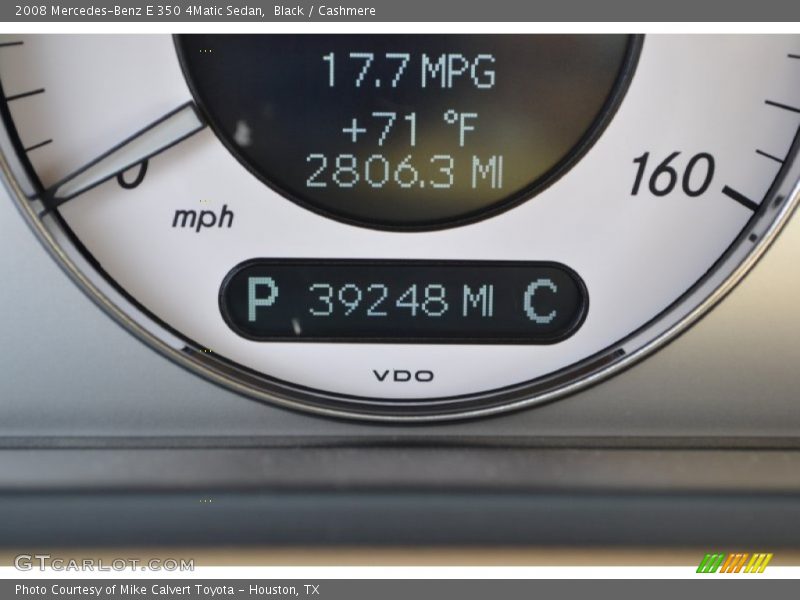 Black / Cashmere 2008 Mercedes-Benz E 350 4Matic Sedan
