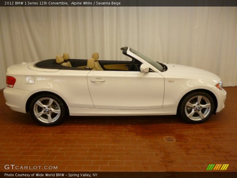 Alpine White / Savanna Beige 2012 BMW 1 Series 128i Convertible