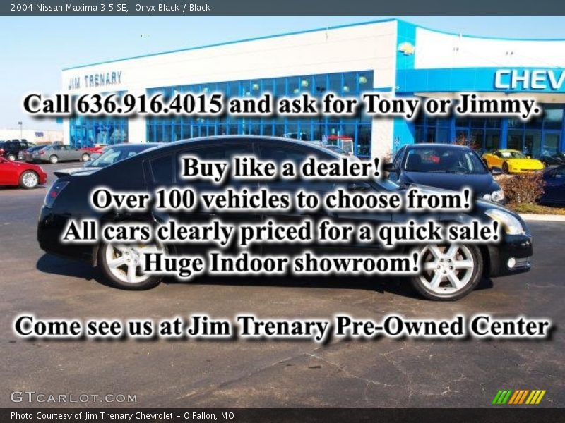 Onyx Black / Black 2004 Nissan Maxima 3.5 SE