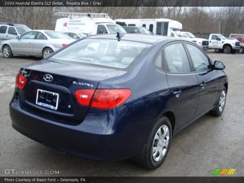 Regatta Blue / Gray 2009 Hyundai Elantra GLS Sedan