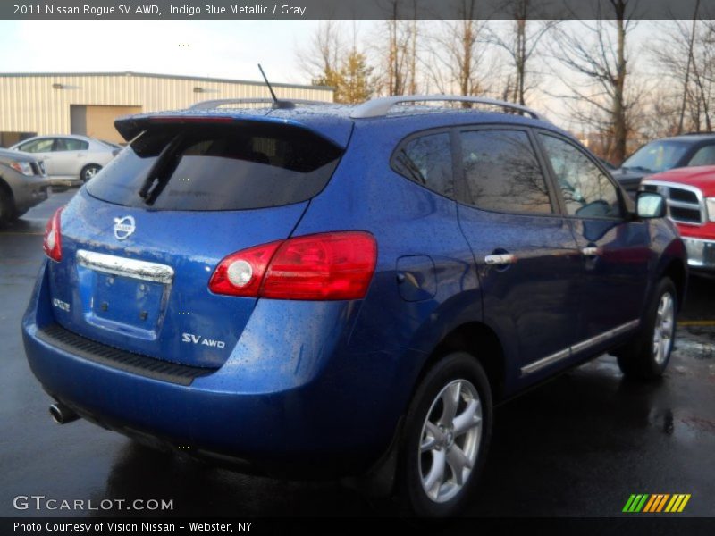 Indigo Blue Metallic / Gray 2011 Nissan Rogue SV AWD