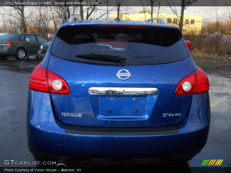 Indigo Blue Metallic / Gray 2011 Nissan Rogue SV AWD