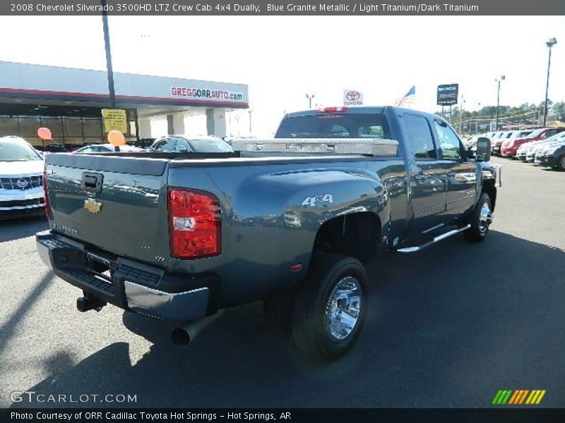 Blue Granite Metallic / Light Titanium/Dark Titanium 2008 Chevrolet Silverado 3500HD LTZ Crew Cab 4x4 Dually