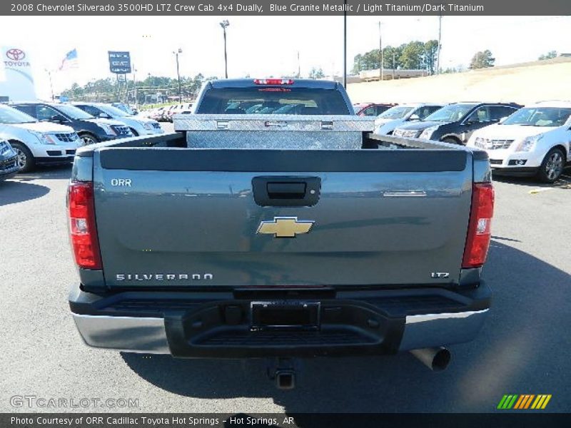 Blue Granite Metallic / Light Titanium/Dark Titanium 2008 Chevrolet Silverado 3500HD LTZ Crew Cab 4x4 Dually