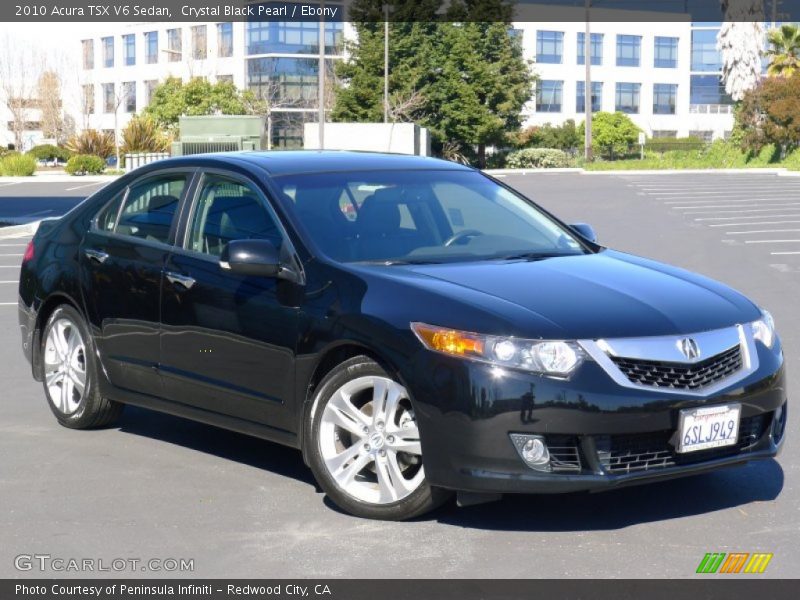 Crystal Black Pearl / Ebony 2010 Acura TSX V6 Sedan