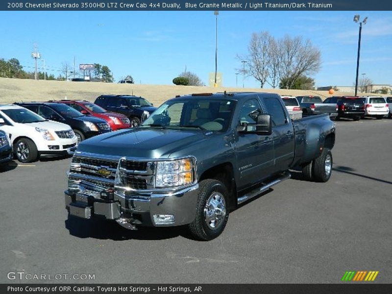 Blue Granite Metallic / Light Titanium/Dark Titanium 2008 Chevrolet Silverado 3500HD LTZ Crew Cab 4x4 Dually