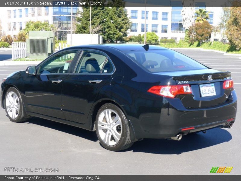 Crystal Black Pearl / Ebony 2010 Acura TSX V6 Sedan