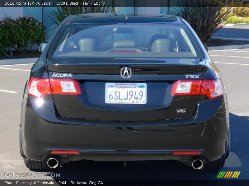 Crystal Black Pearl / Ebony 2010 Acura TSX V6 Sedan