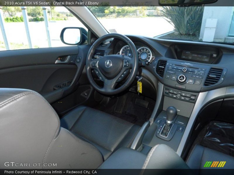 Crystal Black Pearl / Ebony 2010 Acura TSX V6 Sedan