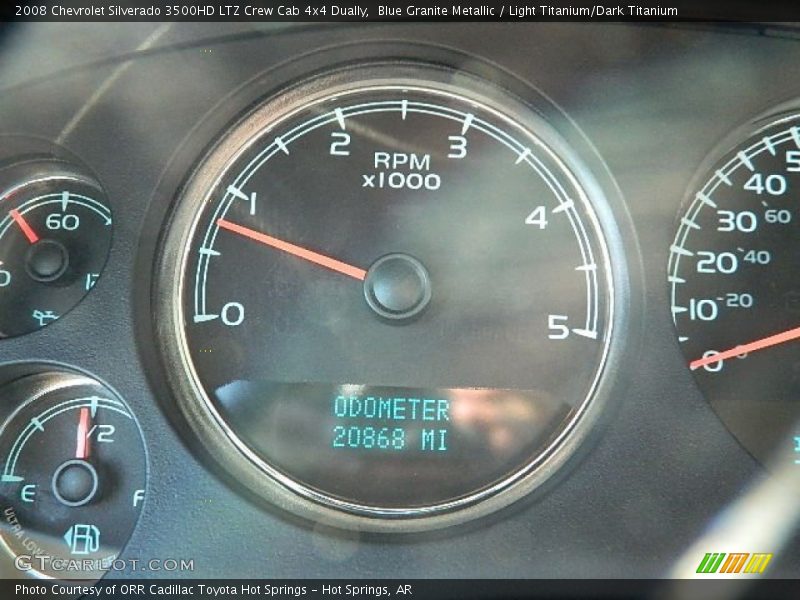 Blue Granite Metallic / Light Titanium/Dark Titanium 2008 Chevrolet Silverado 3500HD LTZ Crew Cab 4x4 Dually