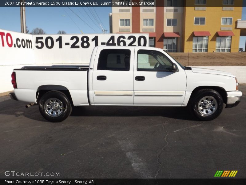 Summit White / Dark Charcoal 2007 Chevrolet Silverado 1500 Classic LS Crew Cab