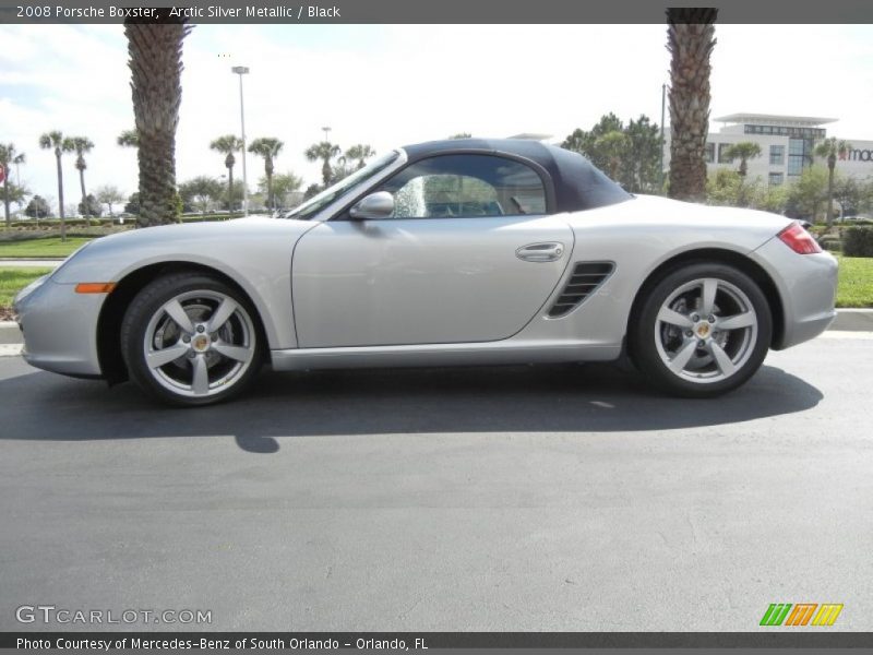 Arctic Silver Metallic / Black 2008 Porsche Boxster