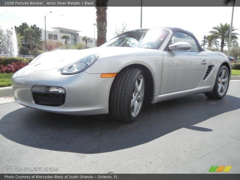 Arctic Silver Metallic / Black 2008 Porsche Boxster