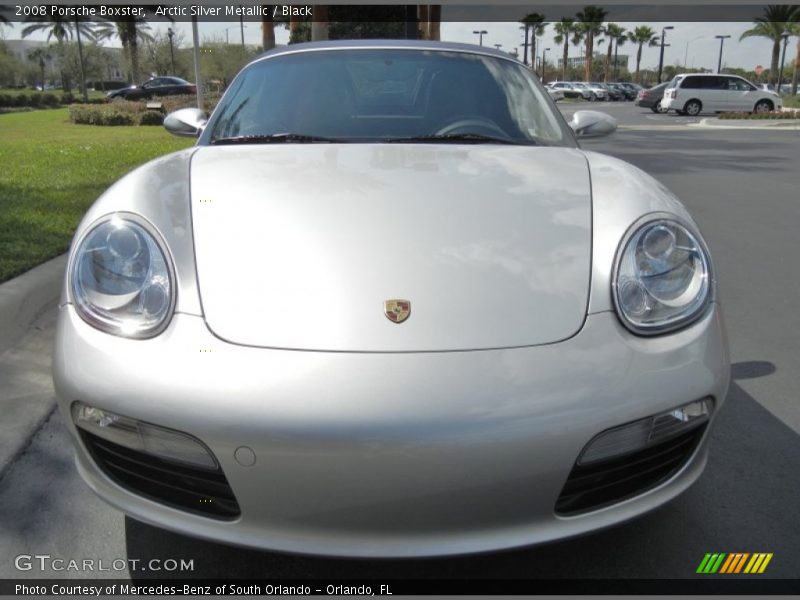 Arctic Silver Metallic / Black 2008 Porsche Boxster