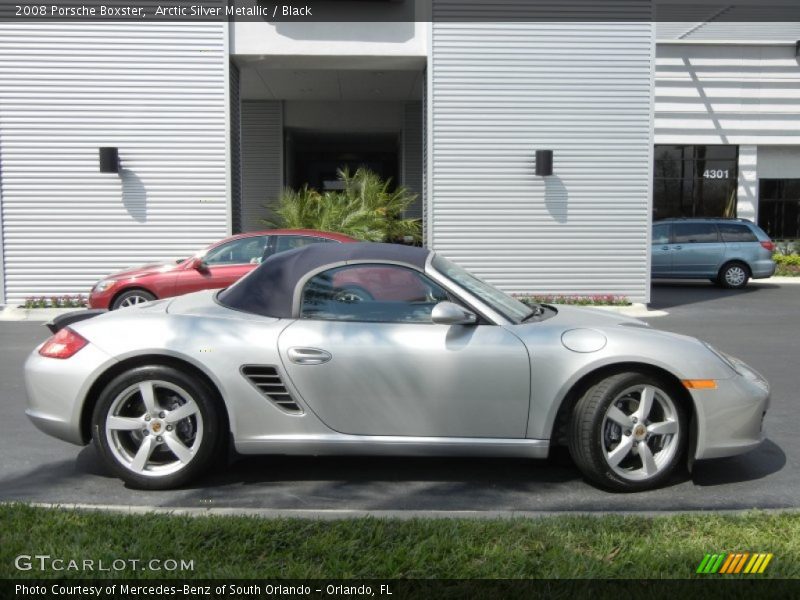 Arctic Silver Metallic / Black 2008 Porsche Boxster