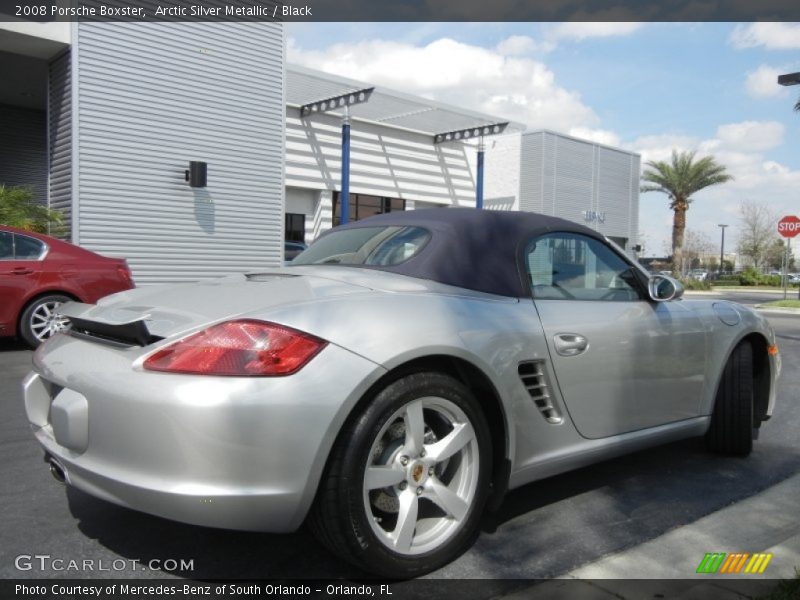 Arctic Silver Metallic / Black 2008 Porsche Boxster