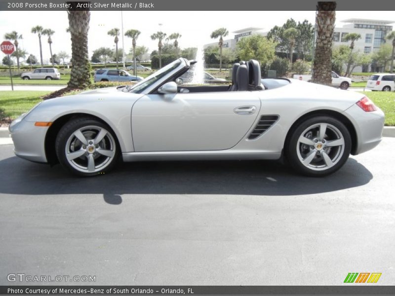 Arctic Silver Metallic / Black 2008 Porsche Boxster