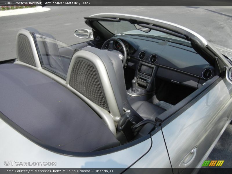 Arctic Silver Metallic / Black 2008 Porsche Boxster
