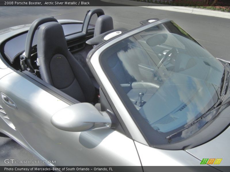 Arctic Silver Metallic / Black 2008 Porsche Boxster