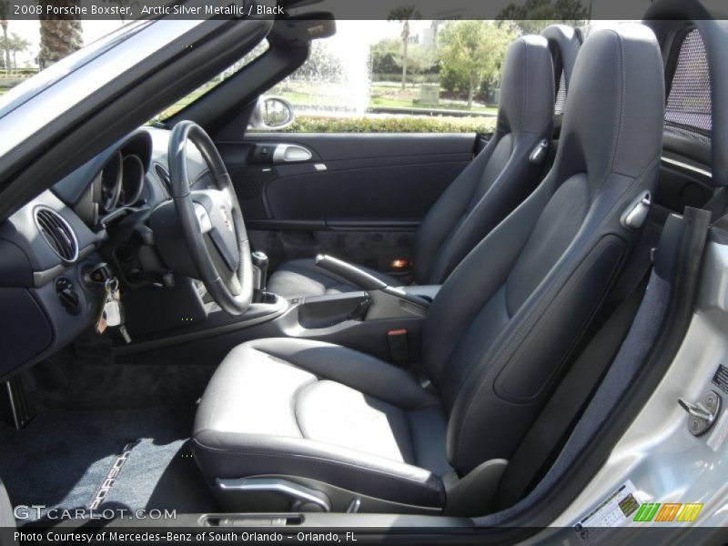 Arctic Silver Metallic / Black 2008 Porsche Boxster