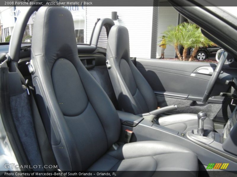 Arctic Silver Metallic / Black 2008 Porsche Boxster