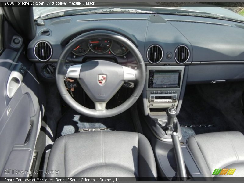 Arctic Silver Metallic / Black 2008 Porsche Boxster