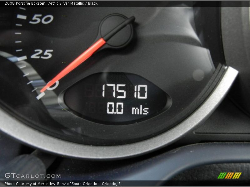 Arctic Silver Metallic / Black 2008 Porsche Boxster