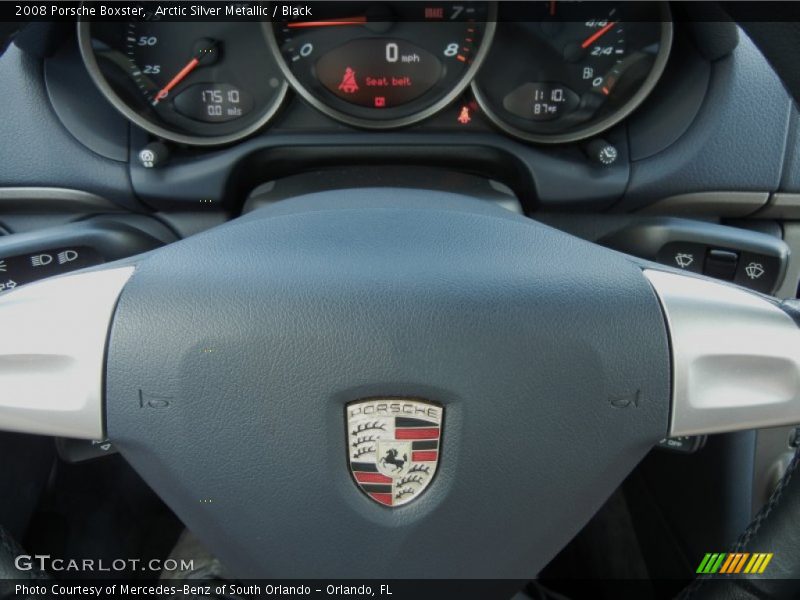 Arctic Silver Metallic / Black 2008 Porsche Boxster