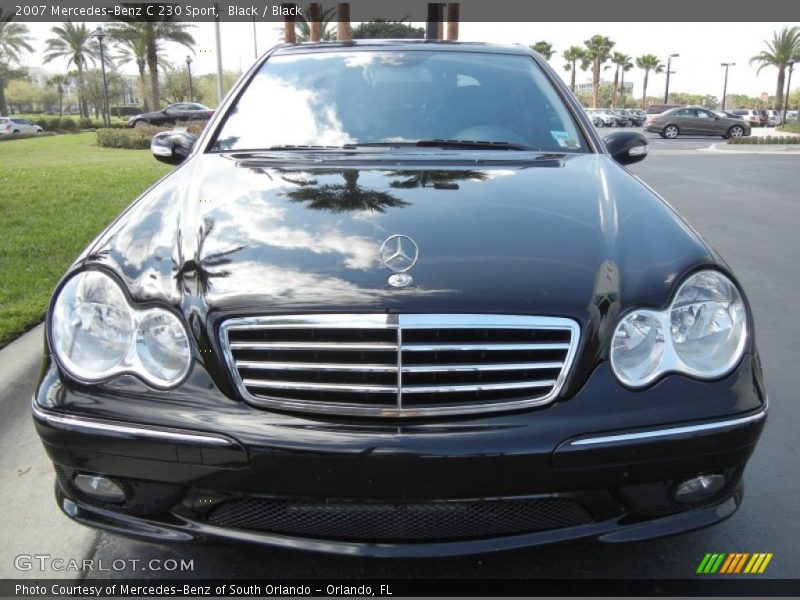 Black / Black 2007 Mercedes-Benz C 230 Sport