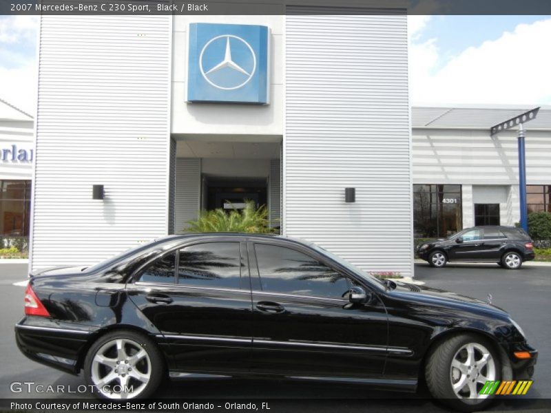 Black / Black 2007 Mercedes-Benz C 230 Sport