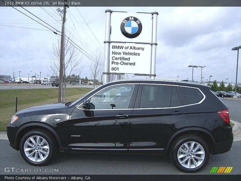 Jet Black / Black 2012 BMW X3 xDrive 28i