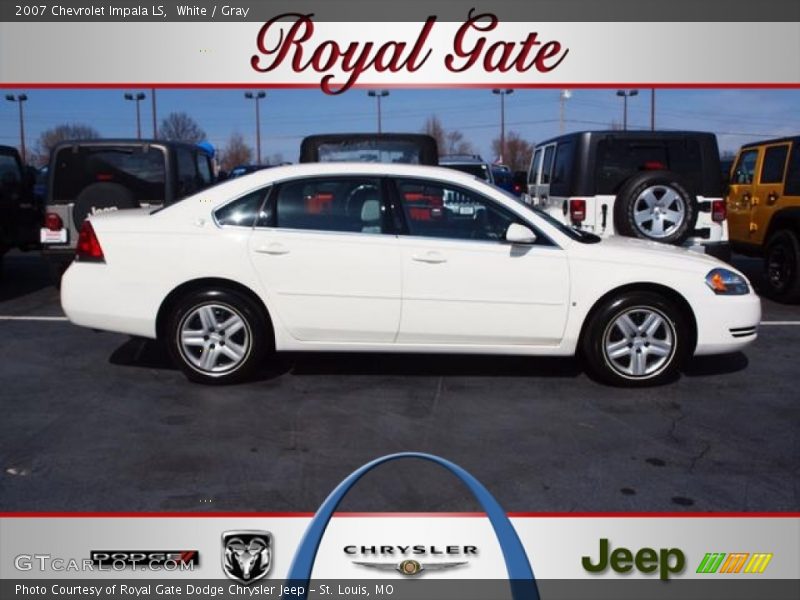White / Gray 2007 Chevrolet Impala LS