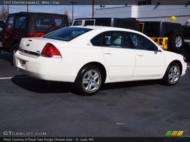 White / Gray 2007 Chevrolet Impala LS