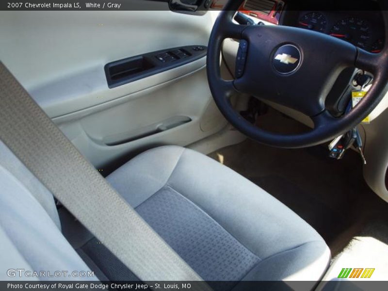 White / Gray 2007 Chevrolet Impala LS