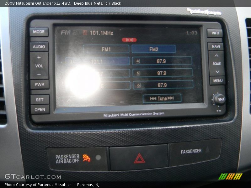 Deep Blue Metallic / Black 2008 Mitsubishi Outlander XLS 4WD