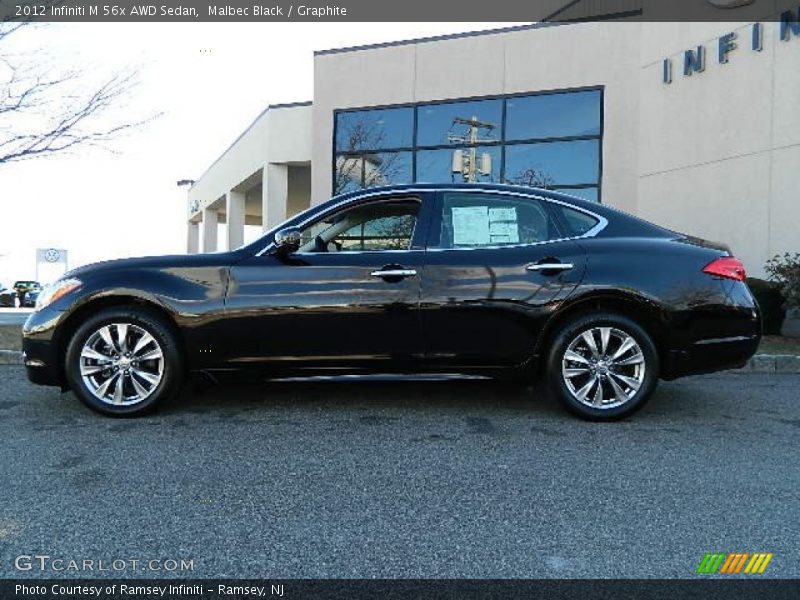 Malbec Black / Graphite 2012 Infiniti M 56x AWD Sedan