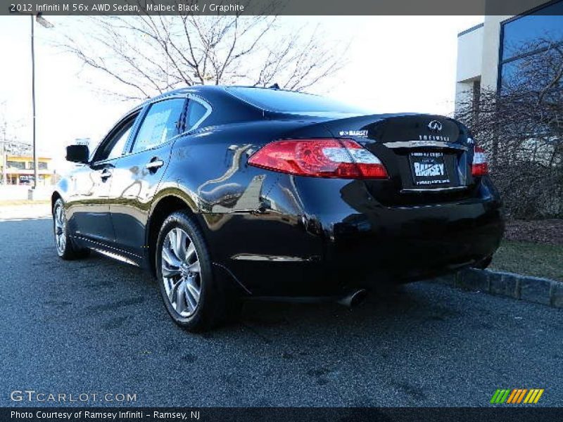 Malbec Black / Graphite 2012 Infiniti M 56x AWD Sedan