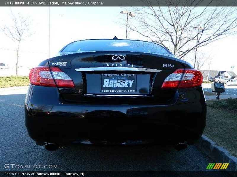 Malbec Black / Graphite 2012 Infiniti M 56x AWD Sedan