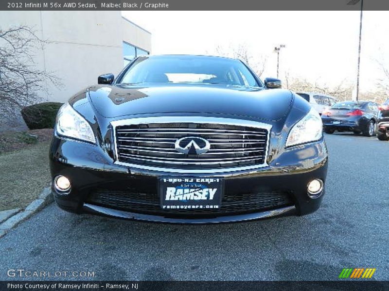 Malbec Black / Graphite 2012 Infiniti M 56x AWD Sedan